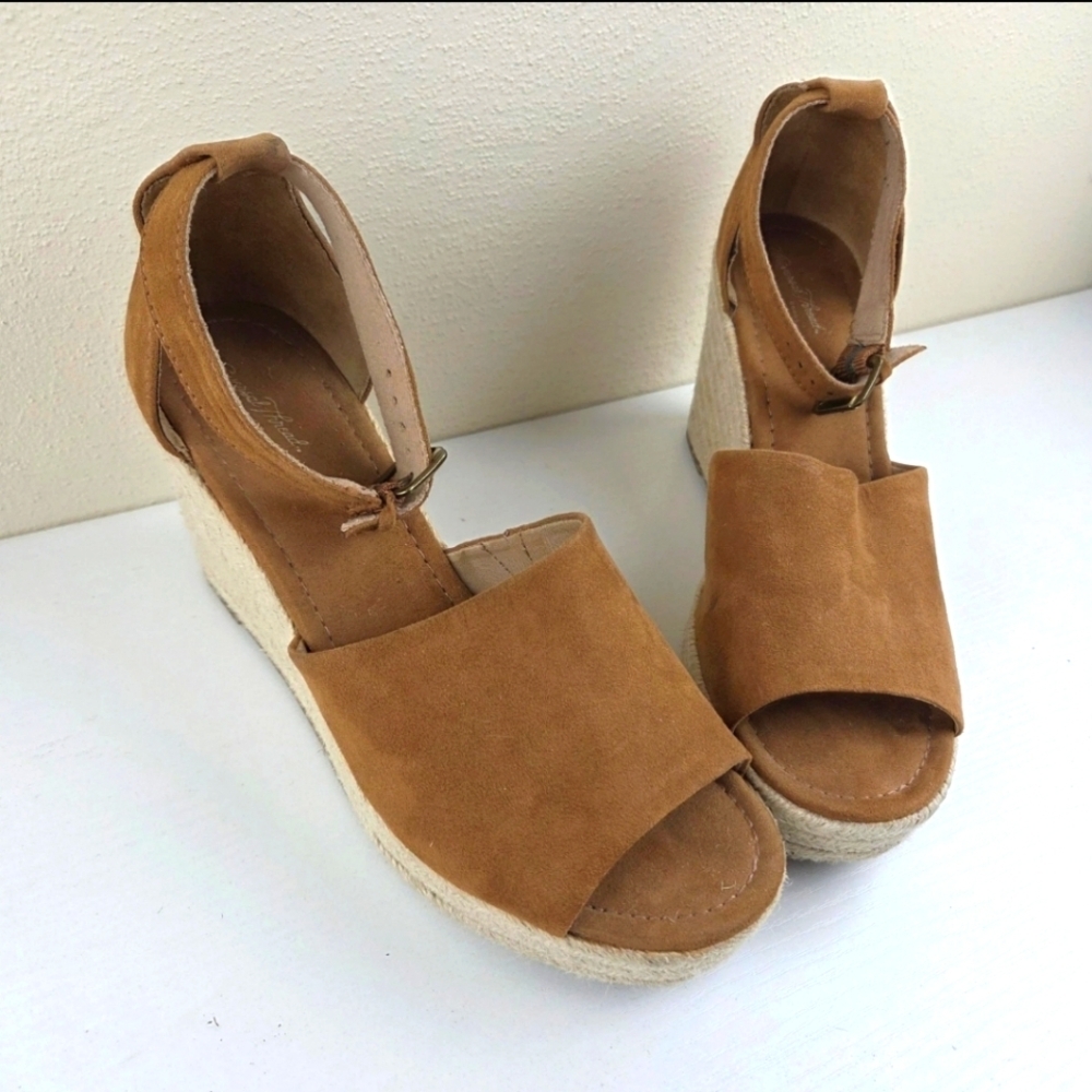 Women's Universal Thread Brown Suede Feel Emery Espadrille Sandals size‎ 8